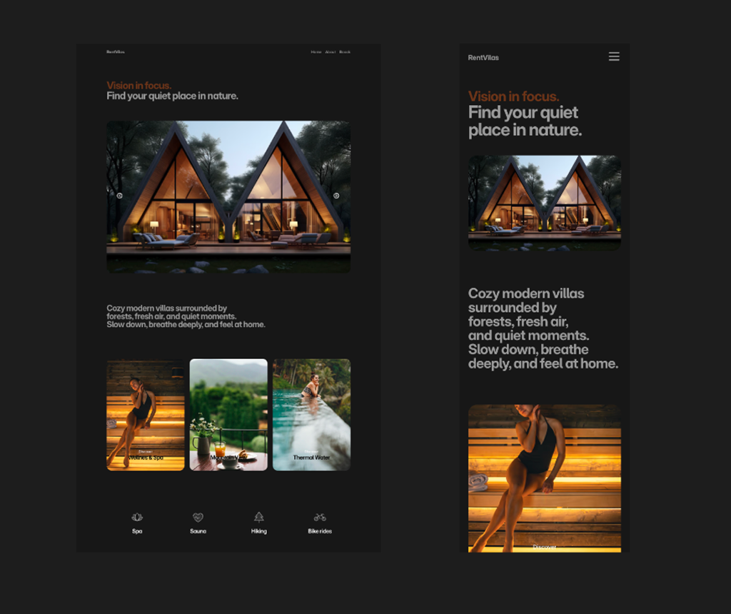 RentVilas landscape cover with modern villas
